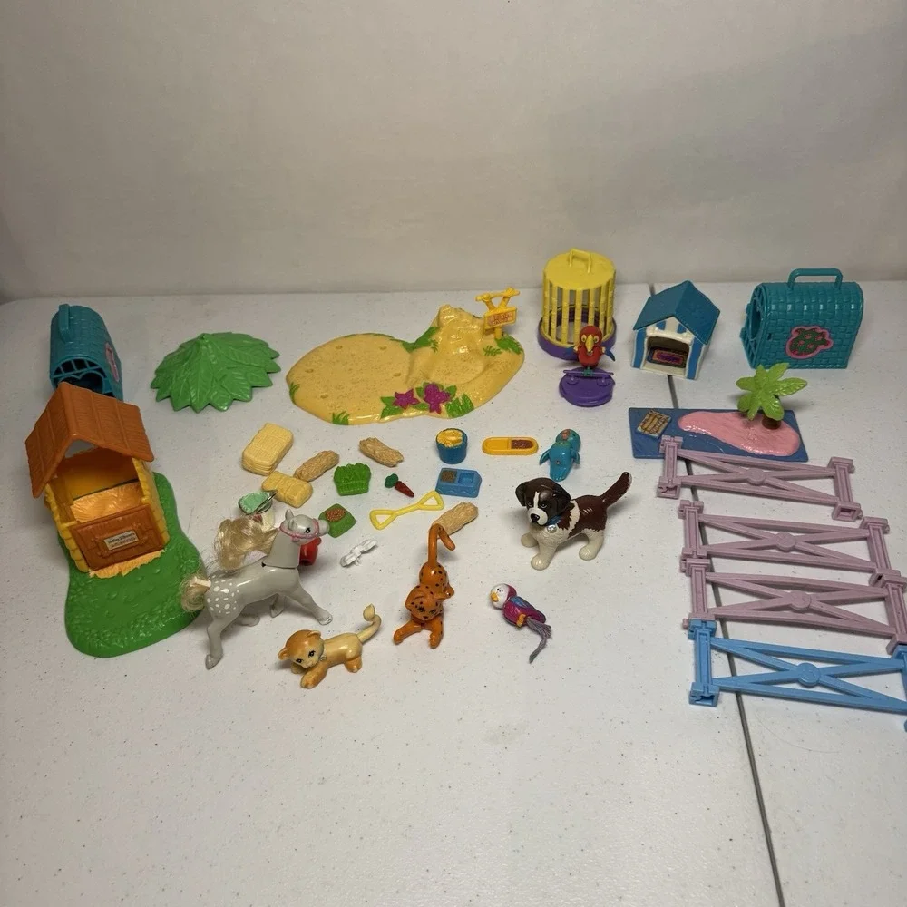 Lot Vintage 90's Kenner‎ LPS Littlest Pet Shop Bundle Animals & Accessories RARE